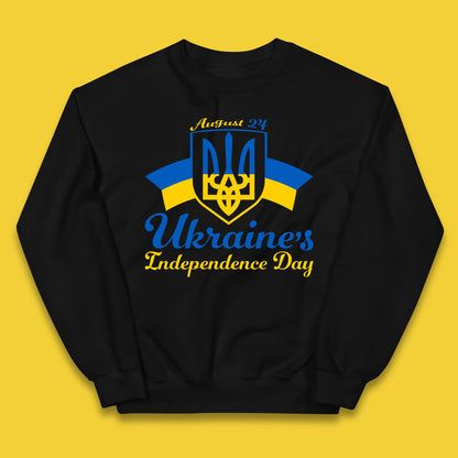 Ukraine's 24 August Ukraine Independence Day Proud Ukrainian Kids Jumper