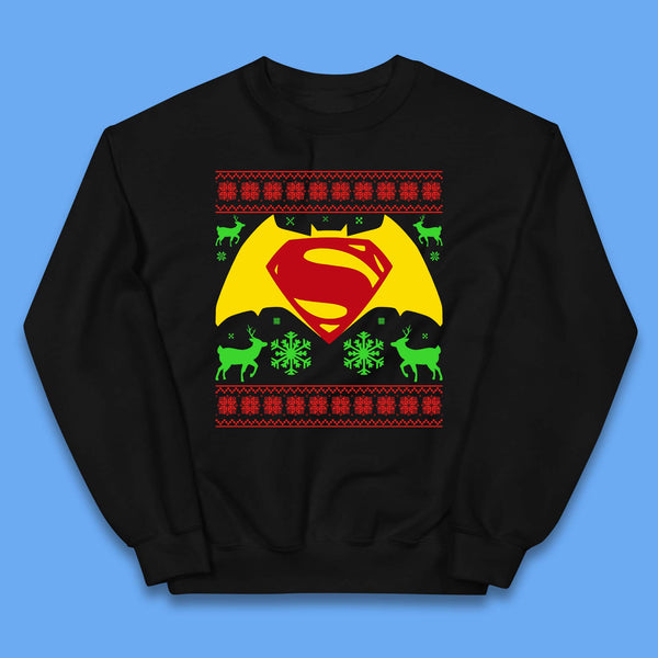 Batman V Superman Christmas Kids Jumper