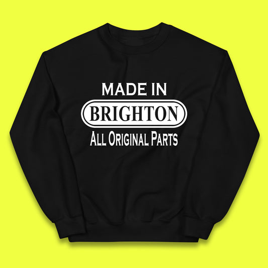 Made In Brighton All Original Parts Vintage Retro Birthday England Seaside Resort Gift Kids Jumper