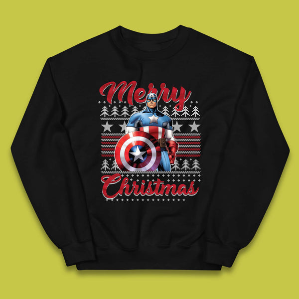 Captain America Christmas Kids Jumper