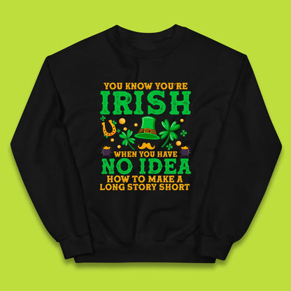 You Know You're Irish Kids Jumper
