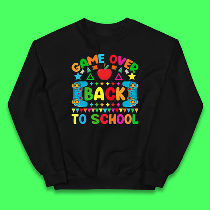 Game Over Back To School Gaming Lover Kids Gift Colorful Retro Kids Costume Kids Jumper
