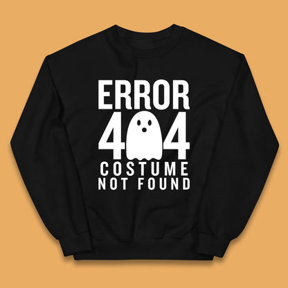 Error 404 Costume Not Found Halloween This Is My Halloween Costume Error 404 Kids Jumper