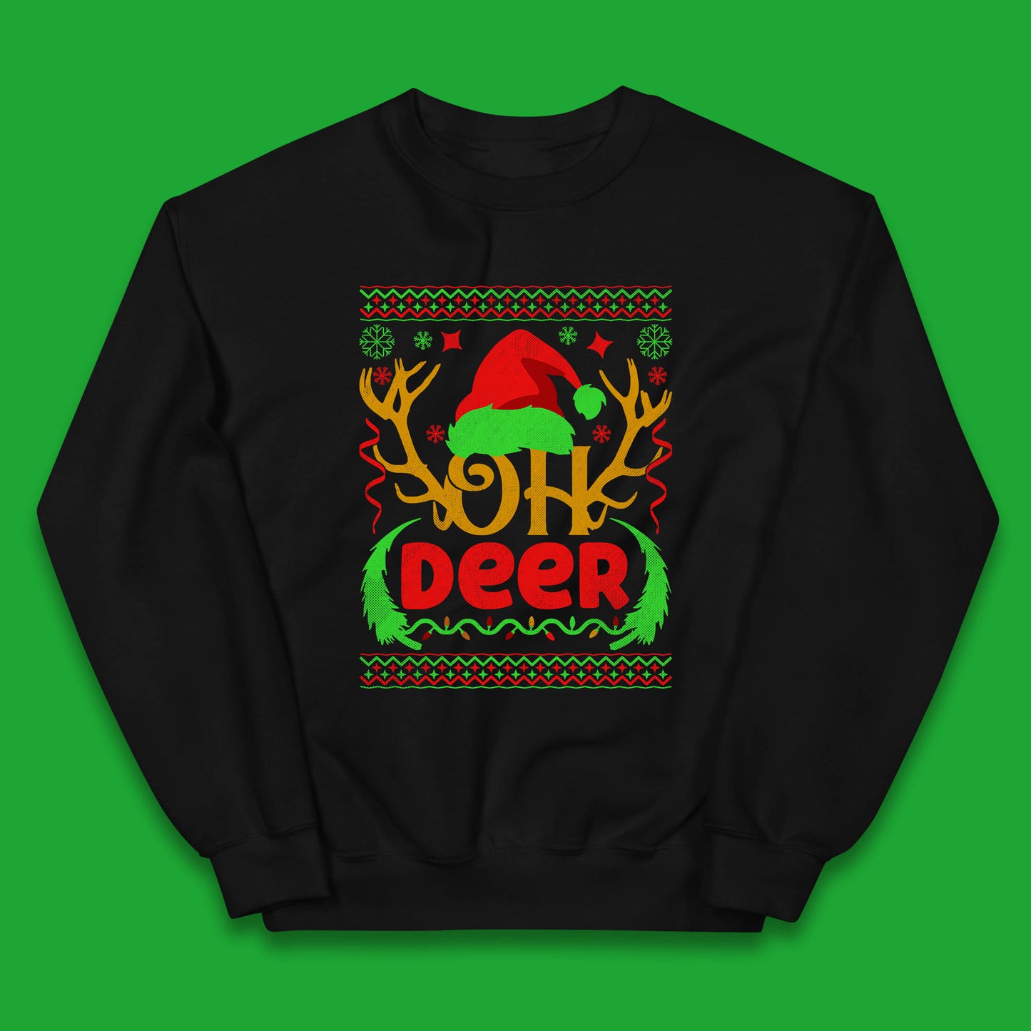 deer antlers christmas jumper