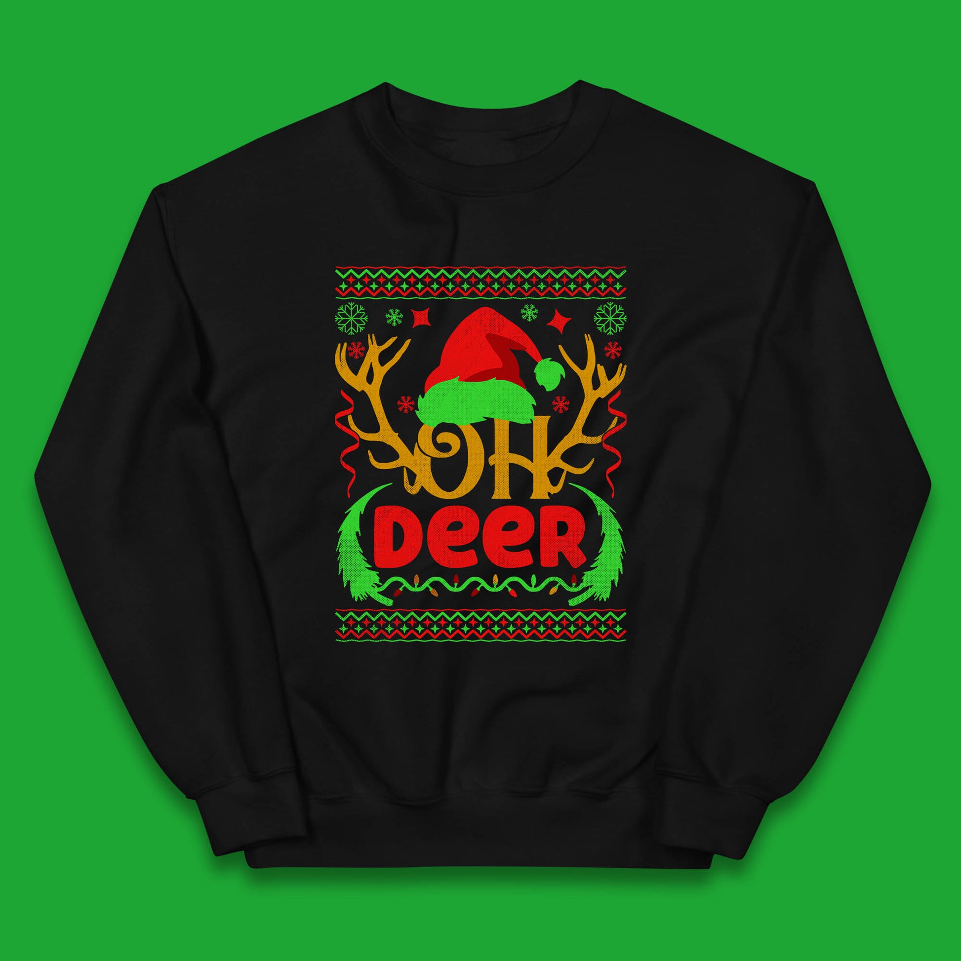 deer antlers christmas jumper
