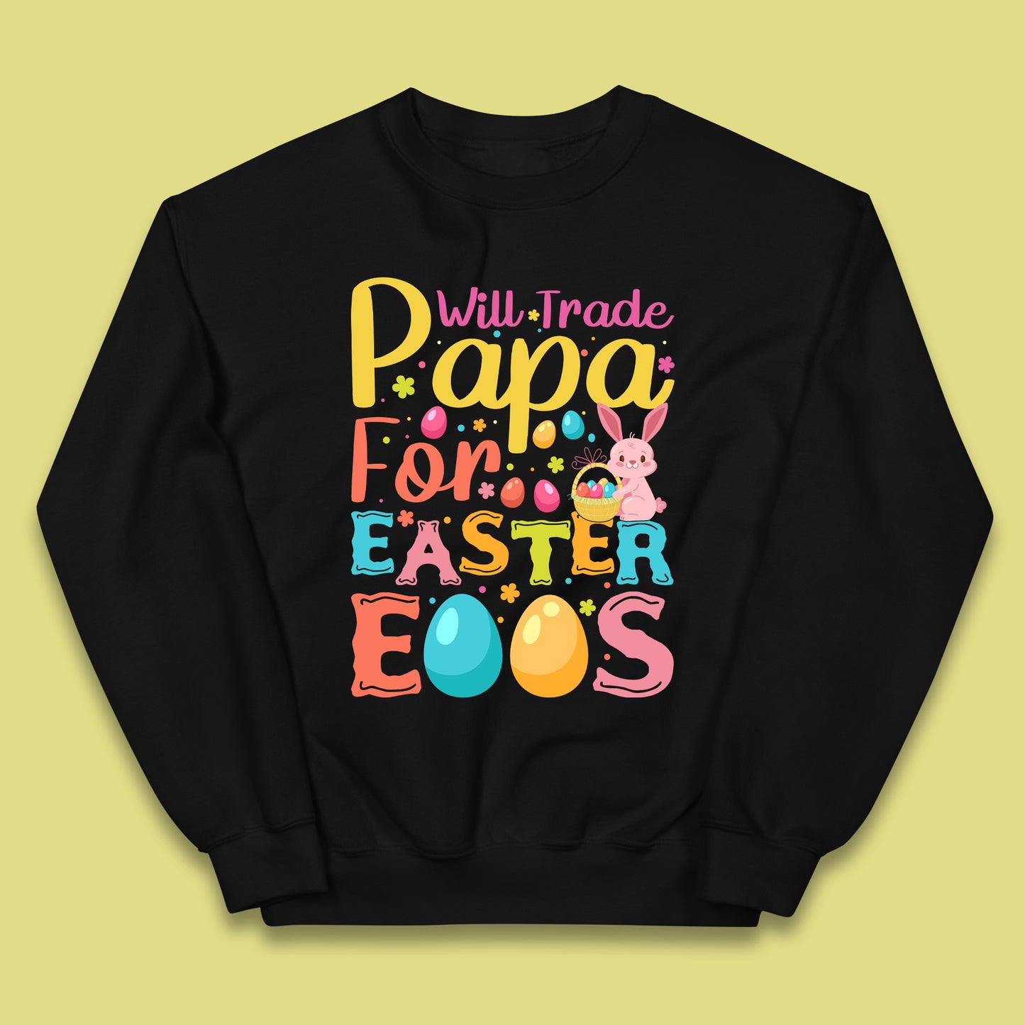 Papa For Easter Eggs Kids Jumper