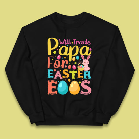 Papa For Easter Eggs Kids Jumper