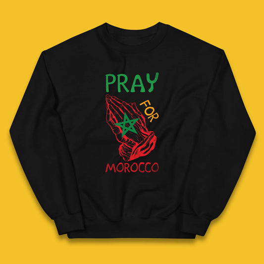 Pray For Morocco Stand With Morocco Support Morocco Stay Strong Morocco Earthquake Kids Jumper