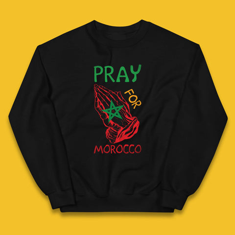 Pray For Morocco Stand With Morocco Support Morocco Stay Strong Morocco Earthquake Kids Jumper