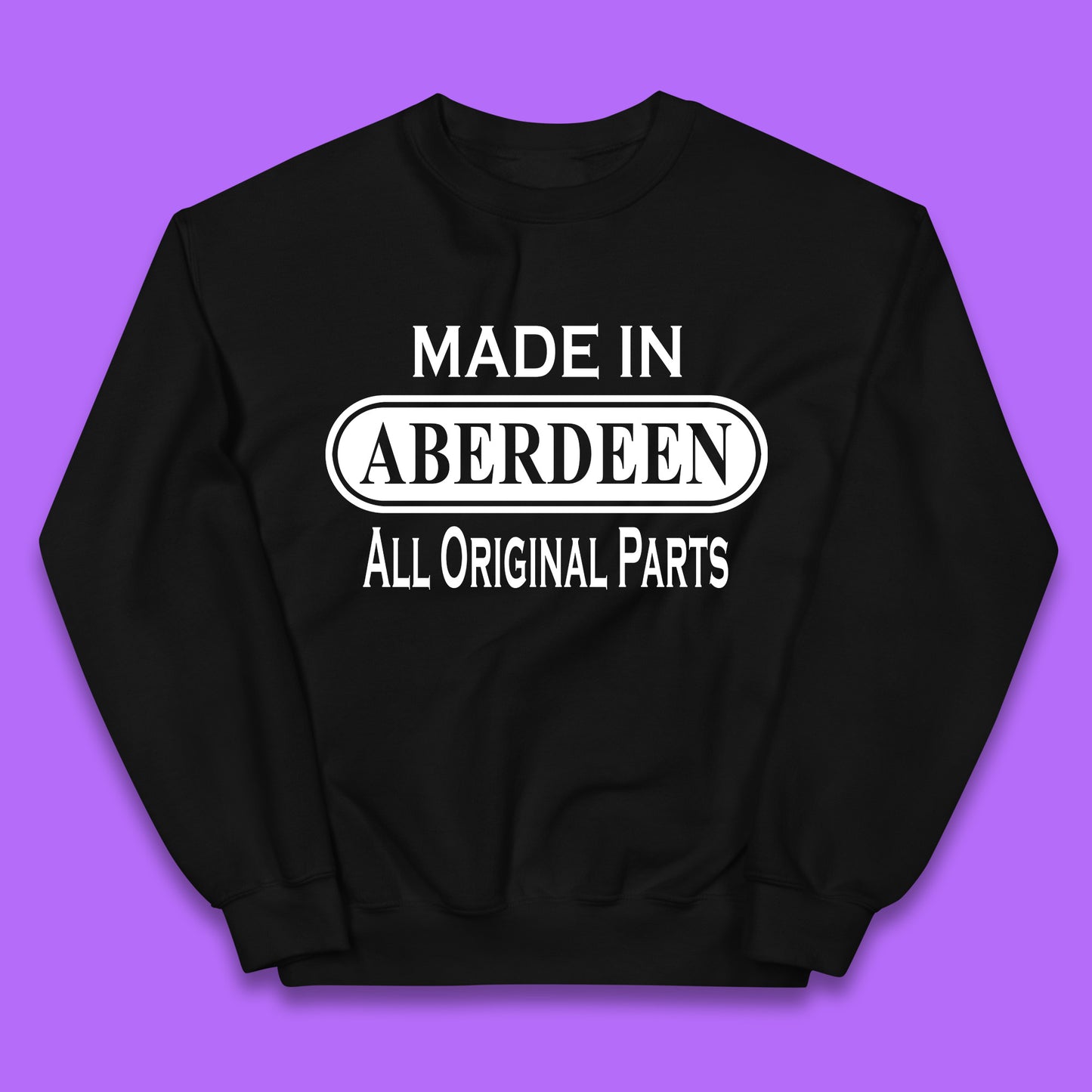 Made In Aberdeen All Original Parts Vintage Retro Birthday City In Scotland Gift Kids Jumper