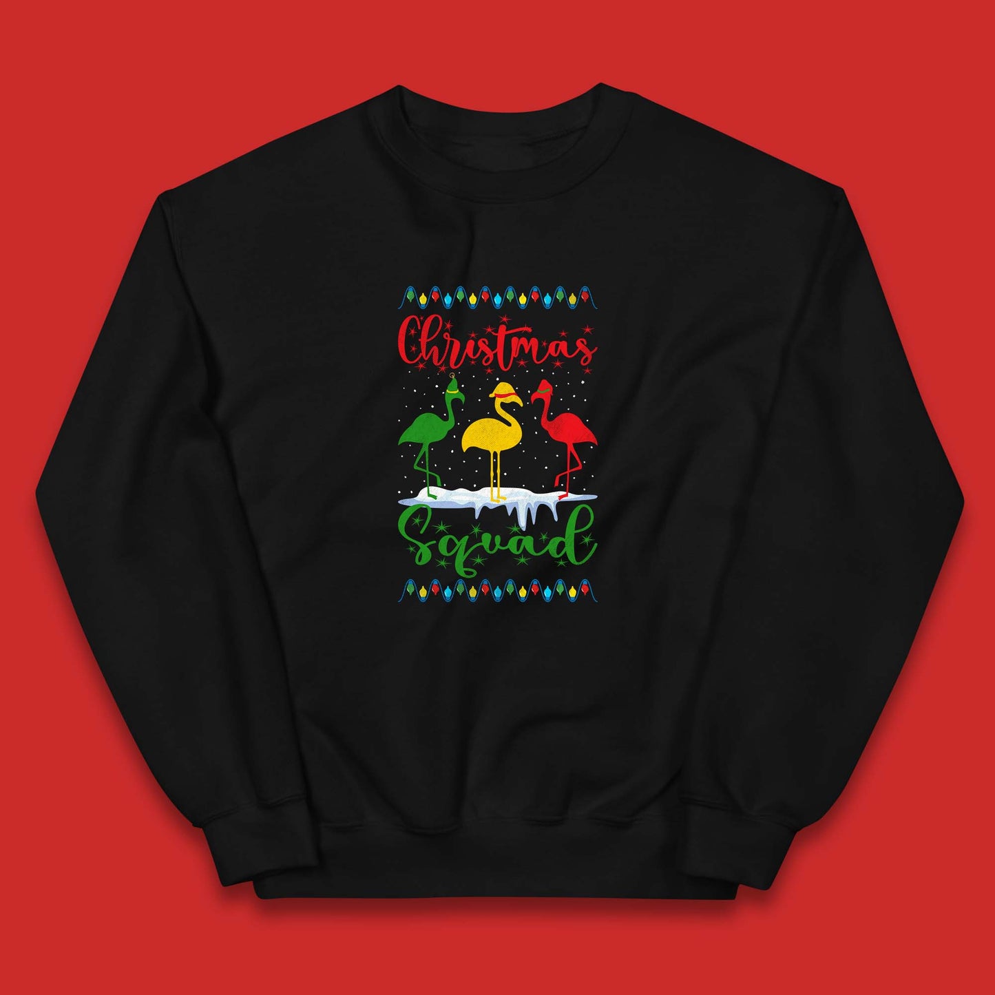 flamingos christmas jumper