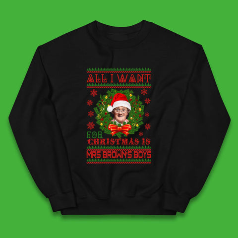 Want Mrs Brown's Boys For Christmas Kids Jumper