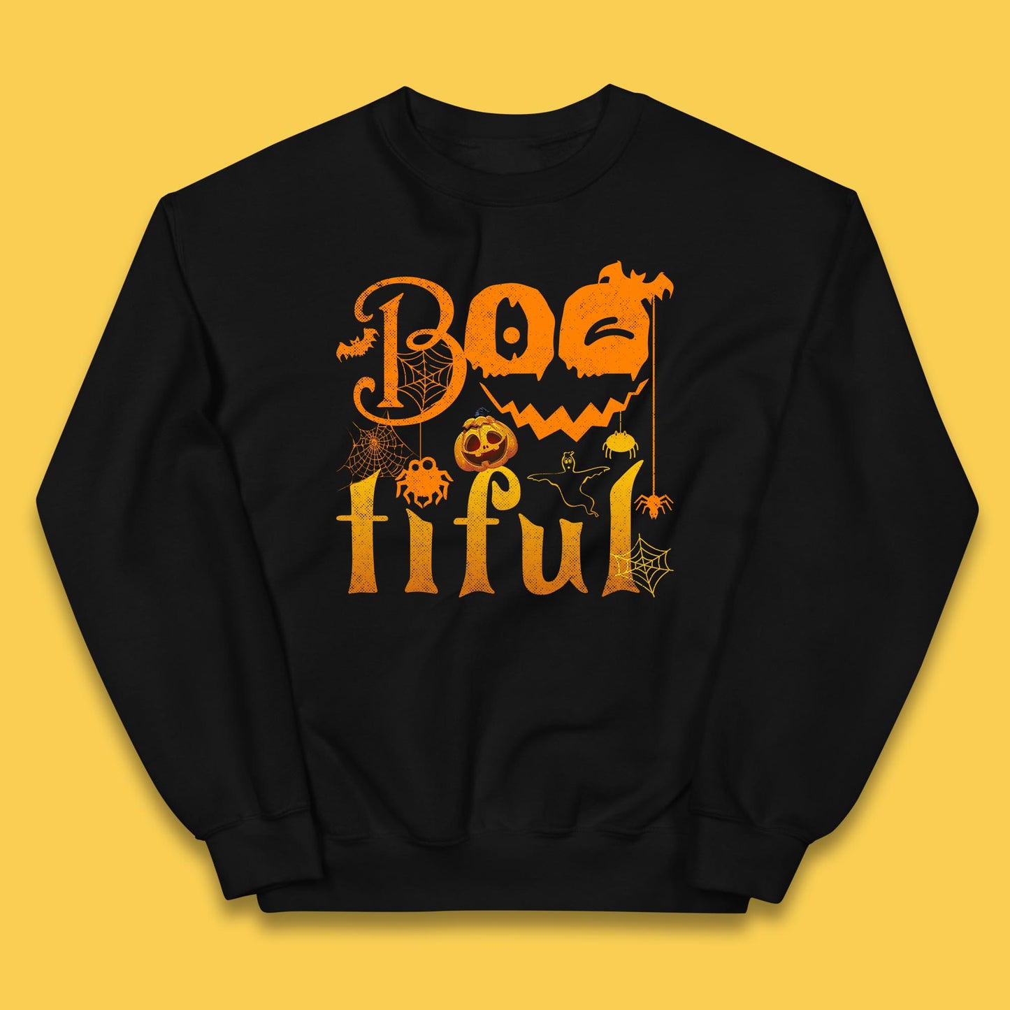 Bootiful Halloween Ghost Funny Boo Ghost Scary Spooky Season Kids Jumper