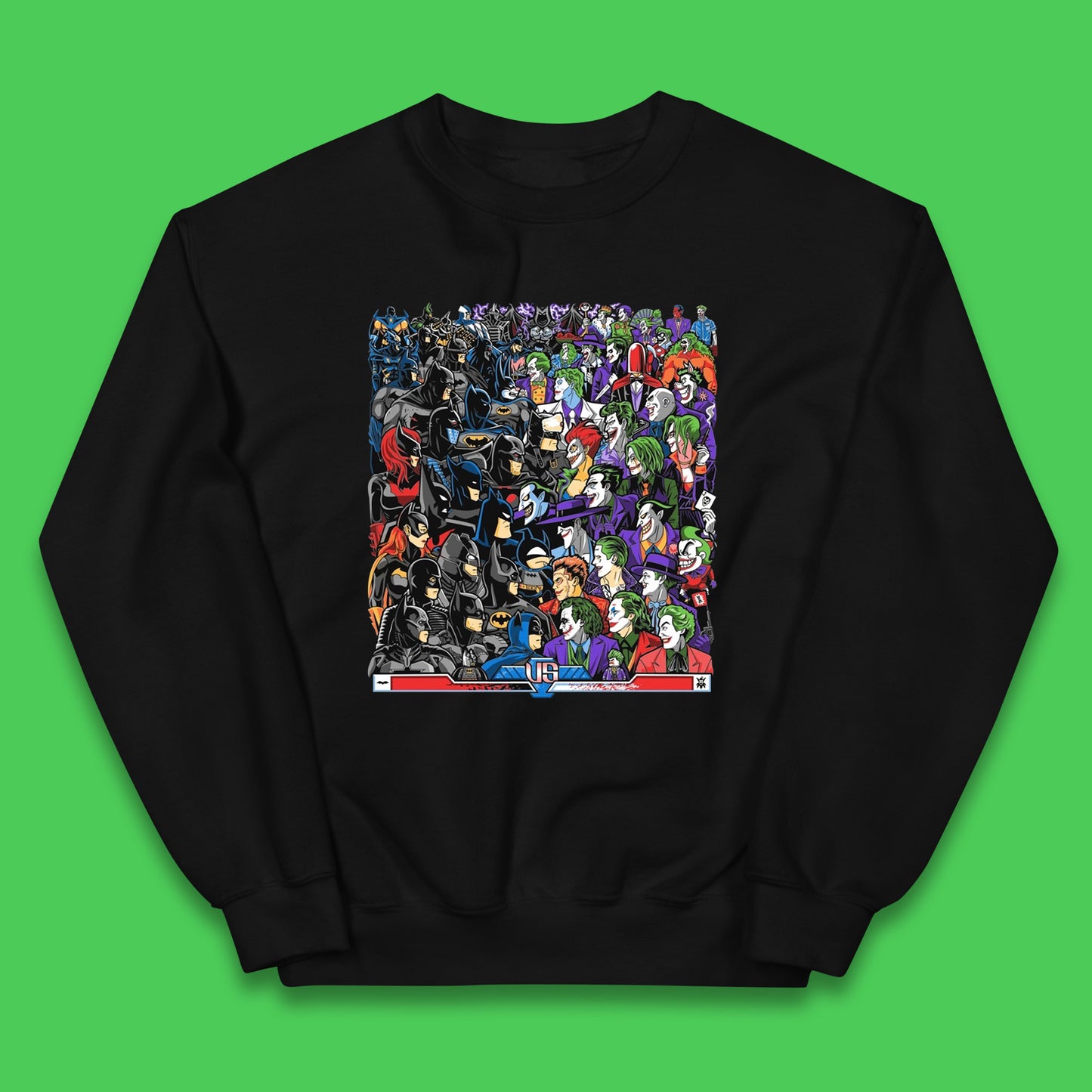 Bats VS Clowns DC Comics Batmans VS Joker Clowns Fighting Spoof Supervillain Comic Book Character Kids Jumper