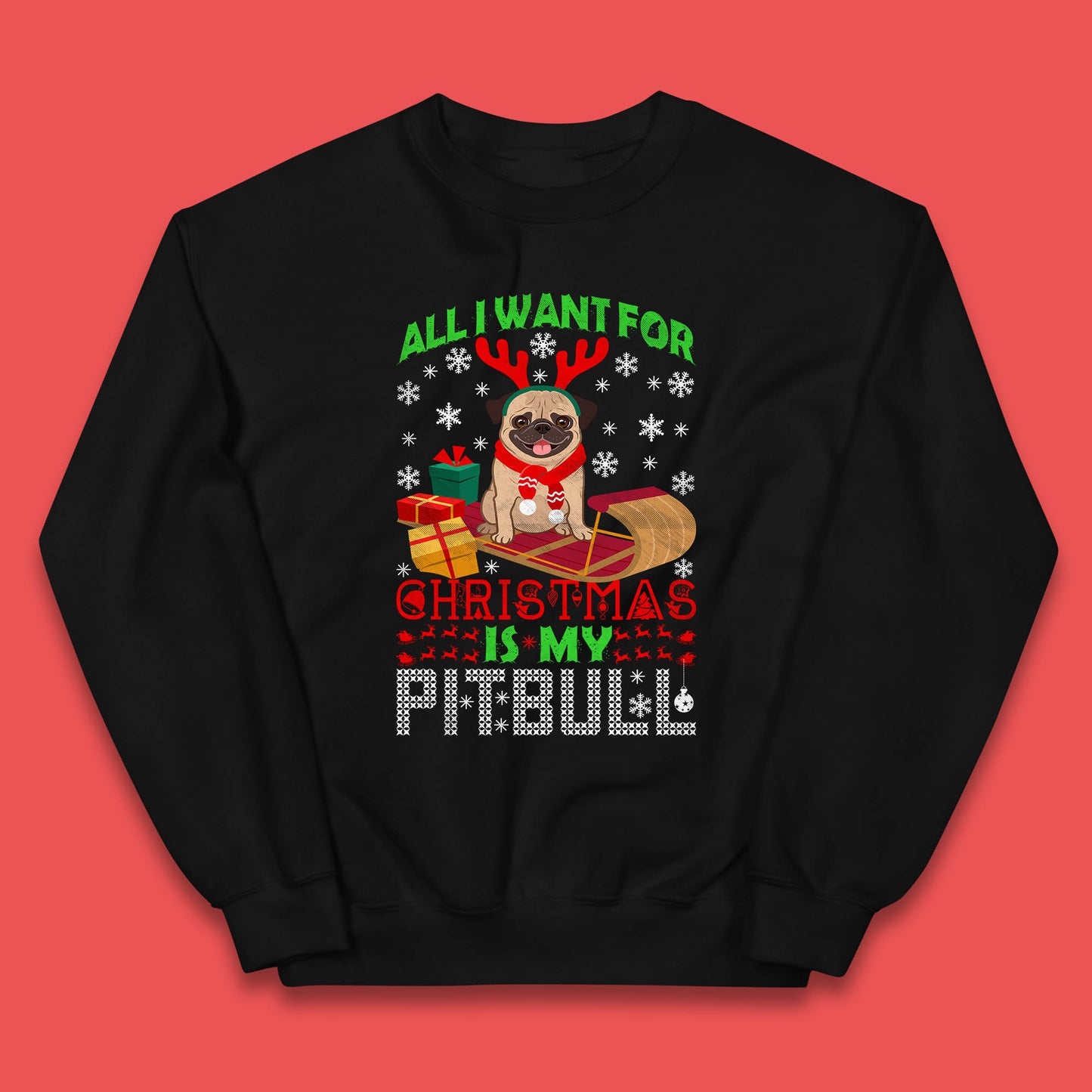 christmas pitbull jumper
