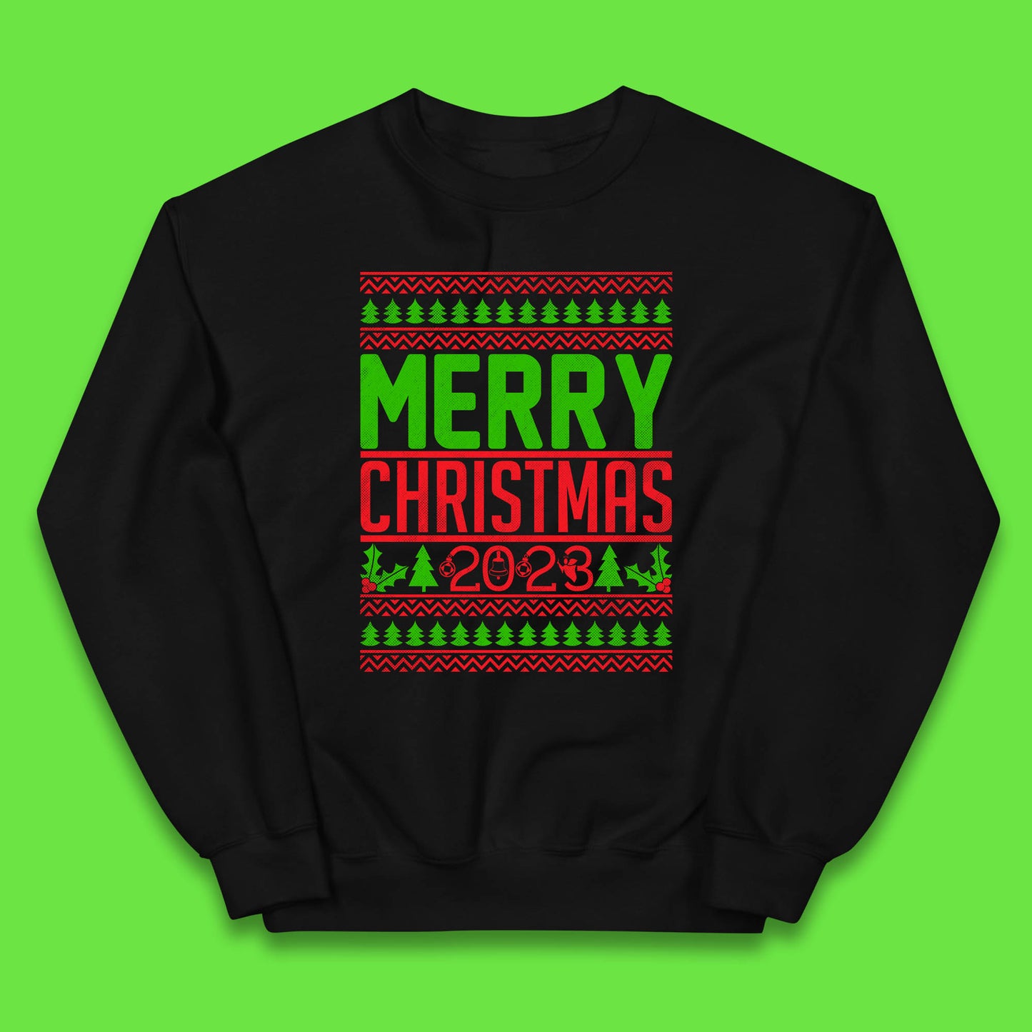 Merry Christmas 2023 Winter Holiday Festive Celebration Xmas Gift Kids Jumper