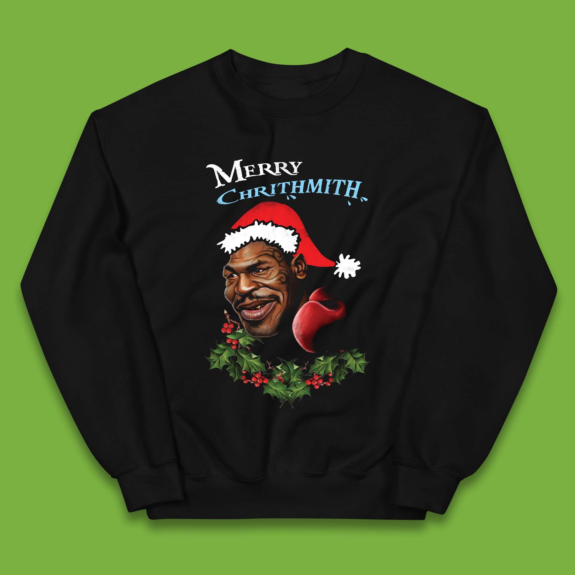 Mike Tyson Merry Chrithmith Kids Jumper