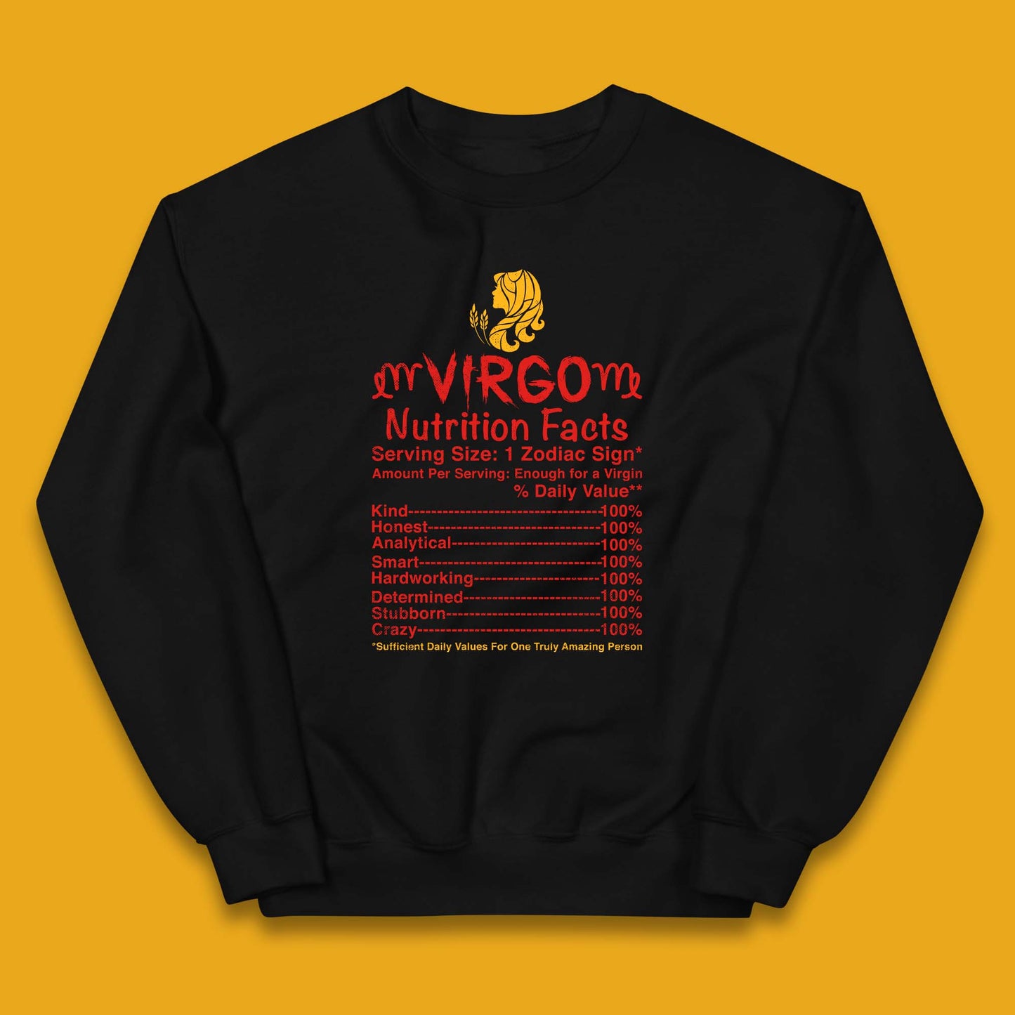 Virgo Nutrition Facts Kids Jumper