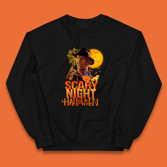 Scary Night Halloween Freddy Krueger Horror Movie Character Spooky Season Kids Jumper