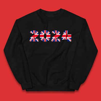New Year 2024 UK Flag Kids Jumper