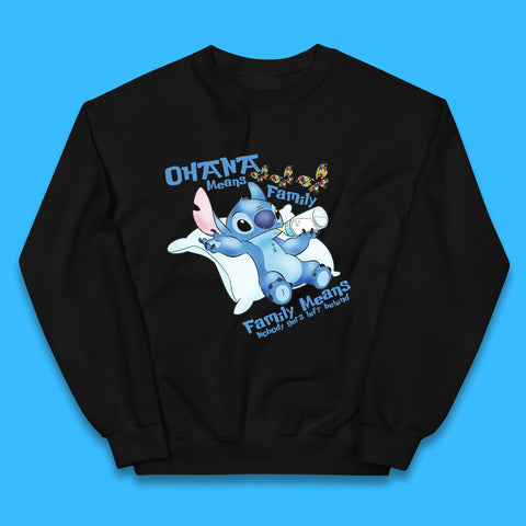 Disney Ohana Means Family, Family Means Nobody Gets Left Behind Ohana Lilo & Stitich Stitch Drinking Milk Form Feeder Autism Awareness Kids Jumper