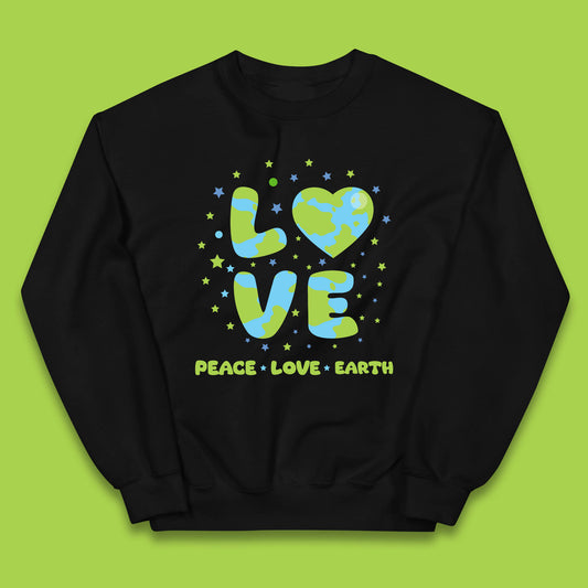 Peace Love Earth Environmental Climate Change Save The Earth Kids Jumper