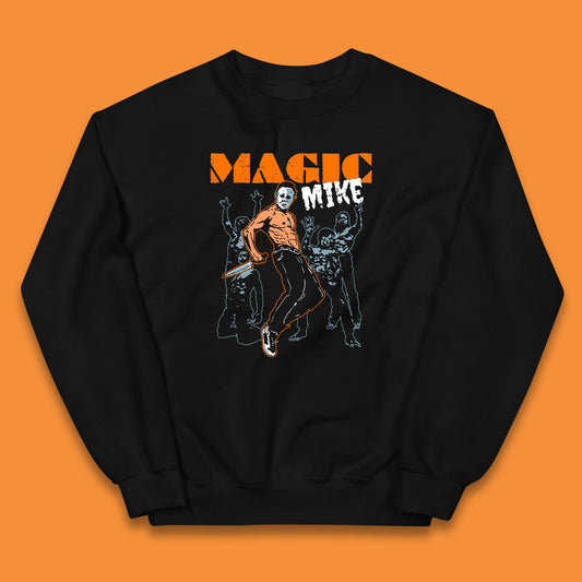 Magic Mike Halloween Michael Myers Horror Movie Vintage Retro Horror Night Movie Kids Jumper