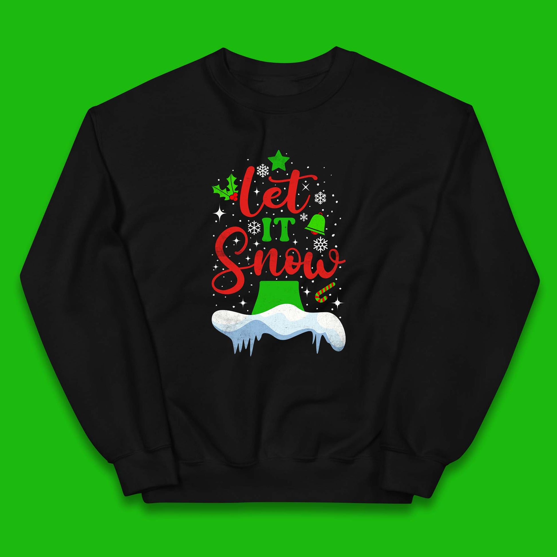merry christmas let it snow snowflake jumper