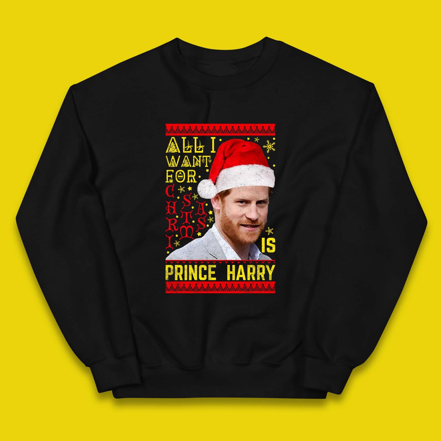 Prince Harry Christmas Kids Jumper