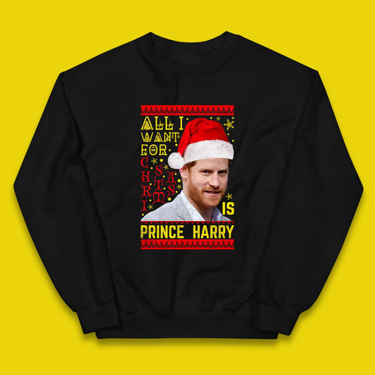 Prince Harry Christmas Kids Jumper
