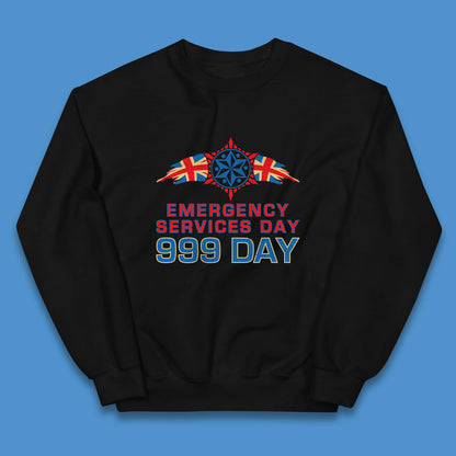 Emergency Services Day 999 Days United Kingdom Emergency Services First Responder Annual Holiday Kids Jumper