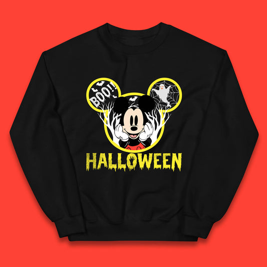 Disney Halloween Mickey Mouse Minnie Mouse Boo Ghost Horror Scary Disneyland Trip Kids Jumper