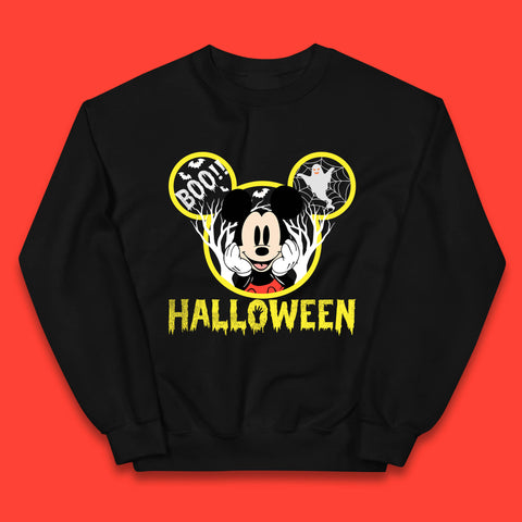 Disney Halloween Mickey Mouse Minnie Mouse Boo Ghost Horror Scary Disneyland Trip Kids Jumper