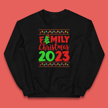 Family Christmas 2023 Merry Christmas Squad Xmas Matching Costume Kids Jumper