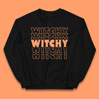 Witchy Halloween Witches Spooky Witch Vibes Witchy Aesthetic Halloween Party Kids Jumper