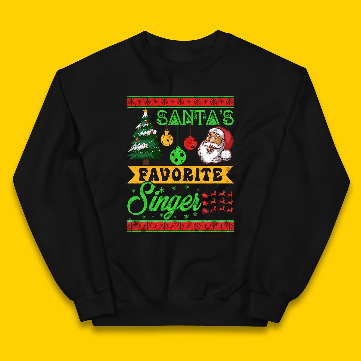 Santa's Favorite Singer Christmas Kids Jumper