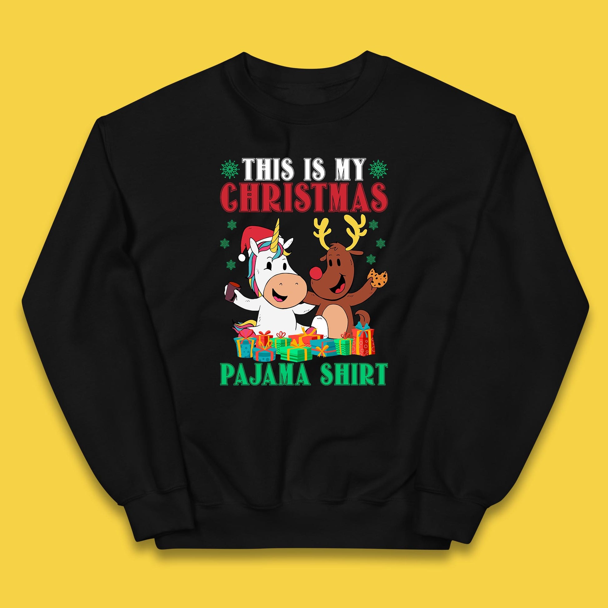christmas unicorn reindeer jumper
