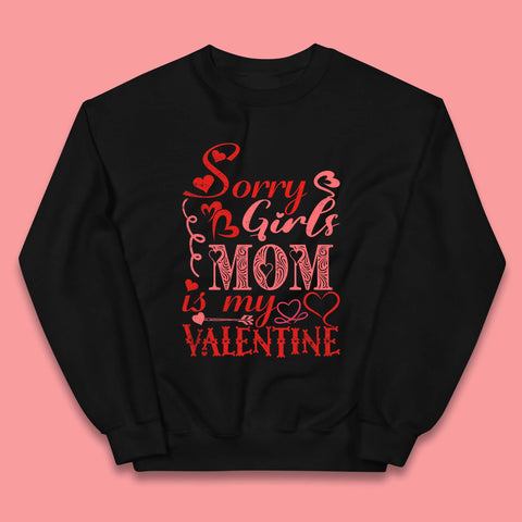 Mom Is My Valentine Kids Jumper