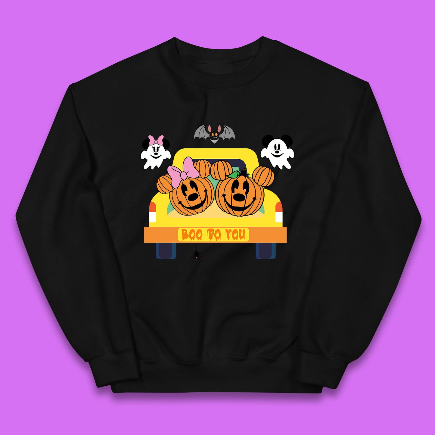 Disney Halloween Mickey Minnie Mouse Pumpkin Ghost Boo To You Horror Scary Disney Trip Kids Jumper
