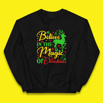 believe in the magic of christmas reindeer jumper