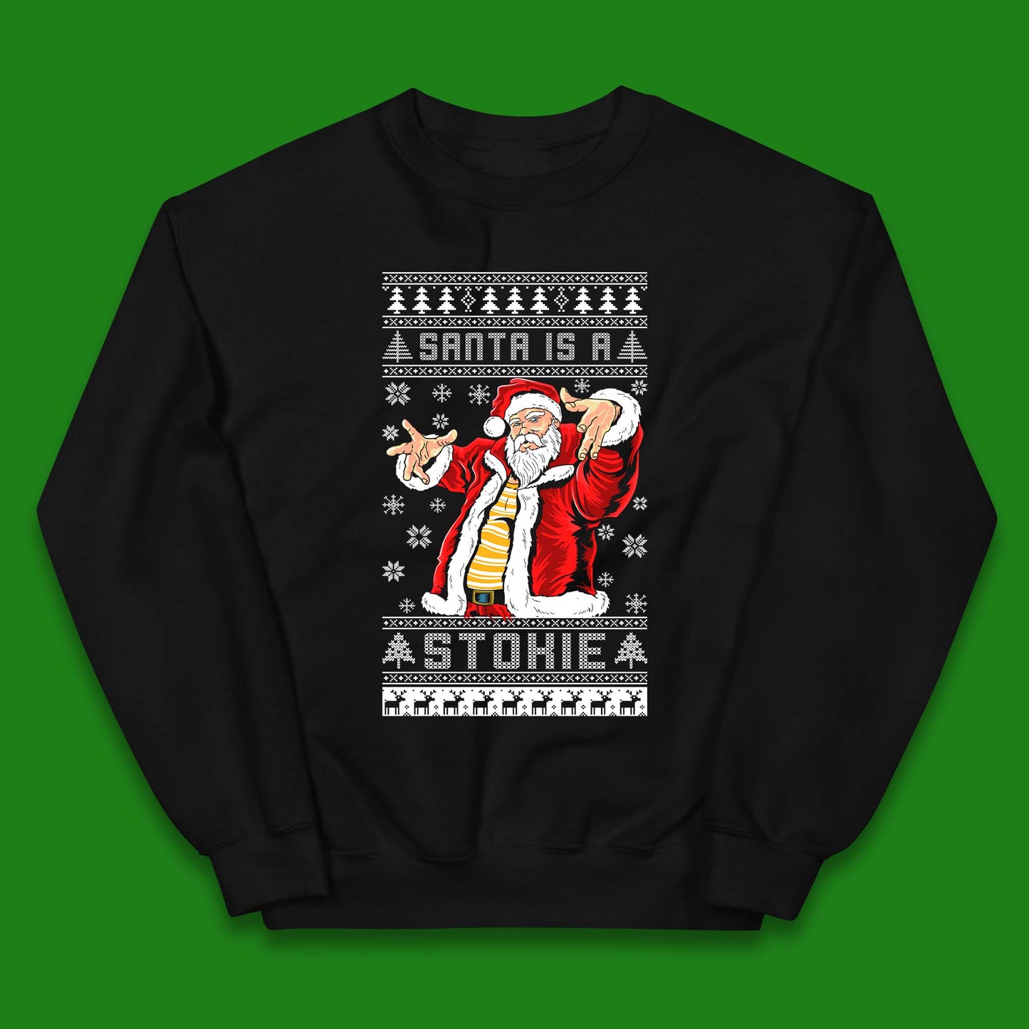 Santa is A Stokie Christmas Kids Jumper