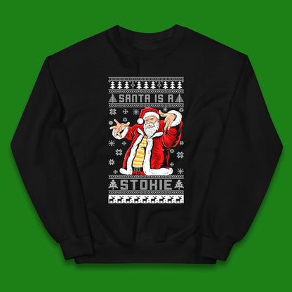 Santa is A Stokie Christmas Kids Jumper