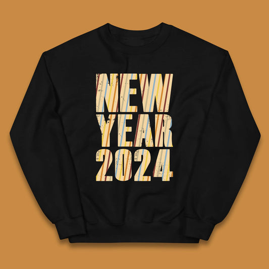 Retro Style New Year 2024 Kids Jumper