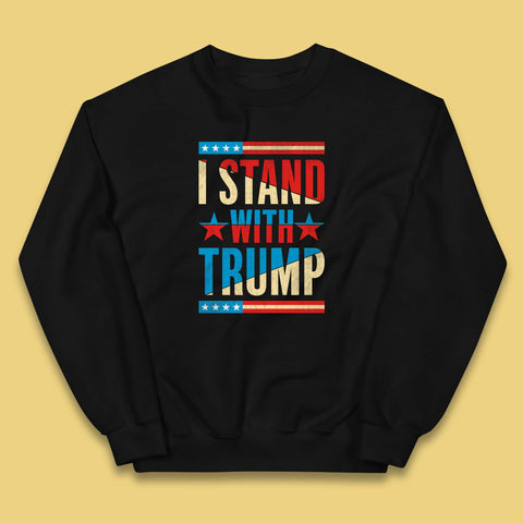 I Stand With Trump Take America Back Donald Trump Pro America Election 2024 Kids Jumper