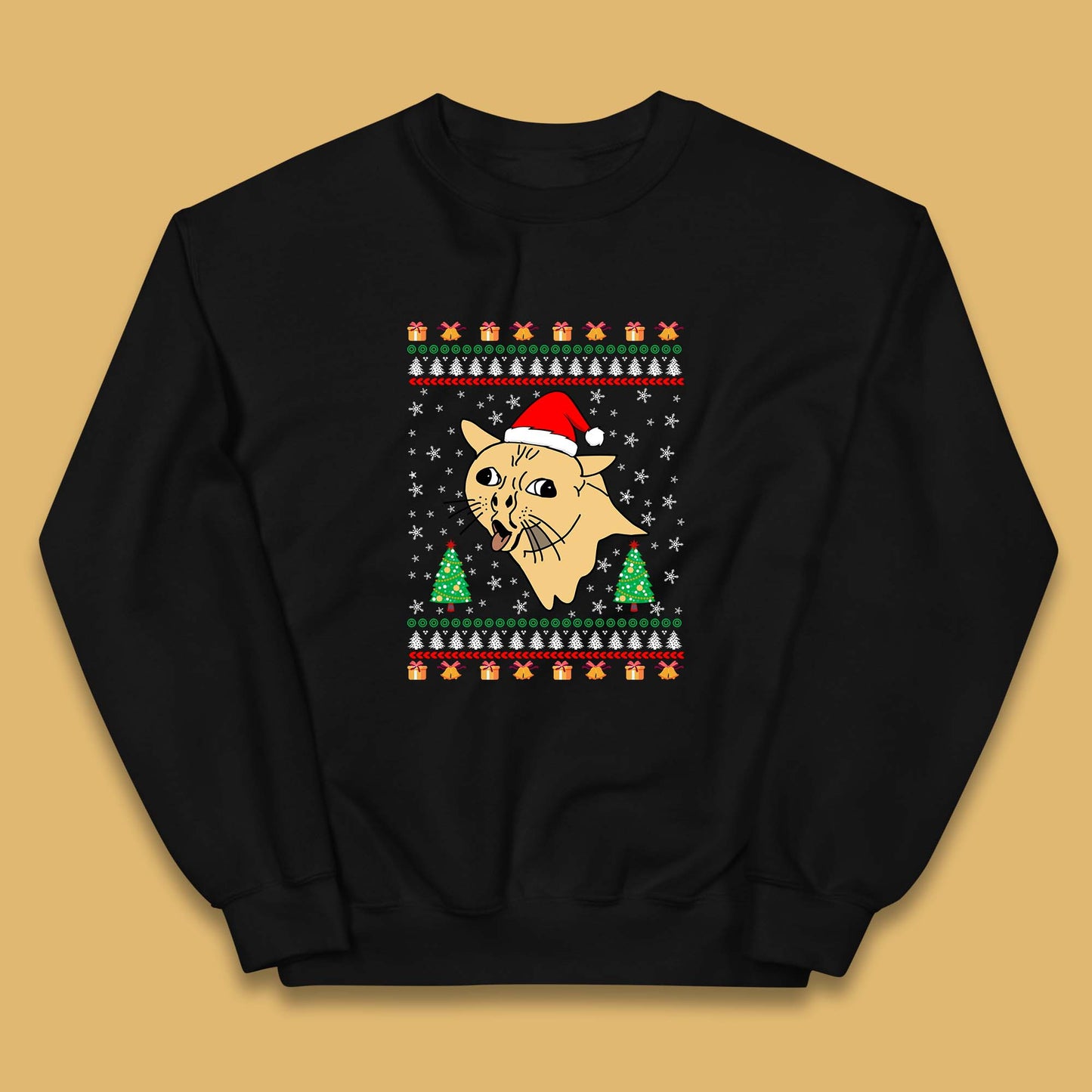 coughing cat christmas jumper