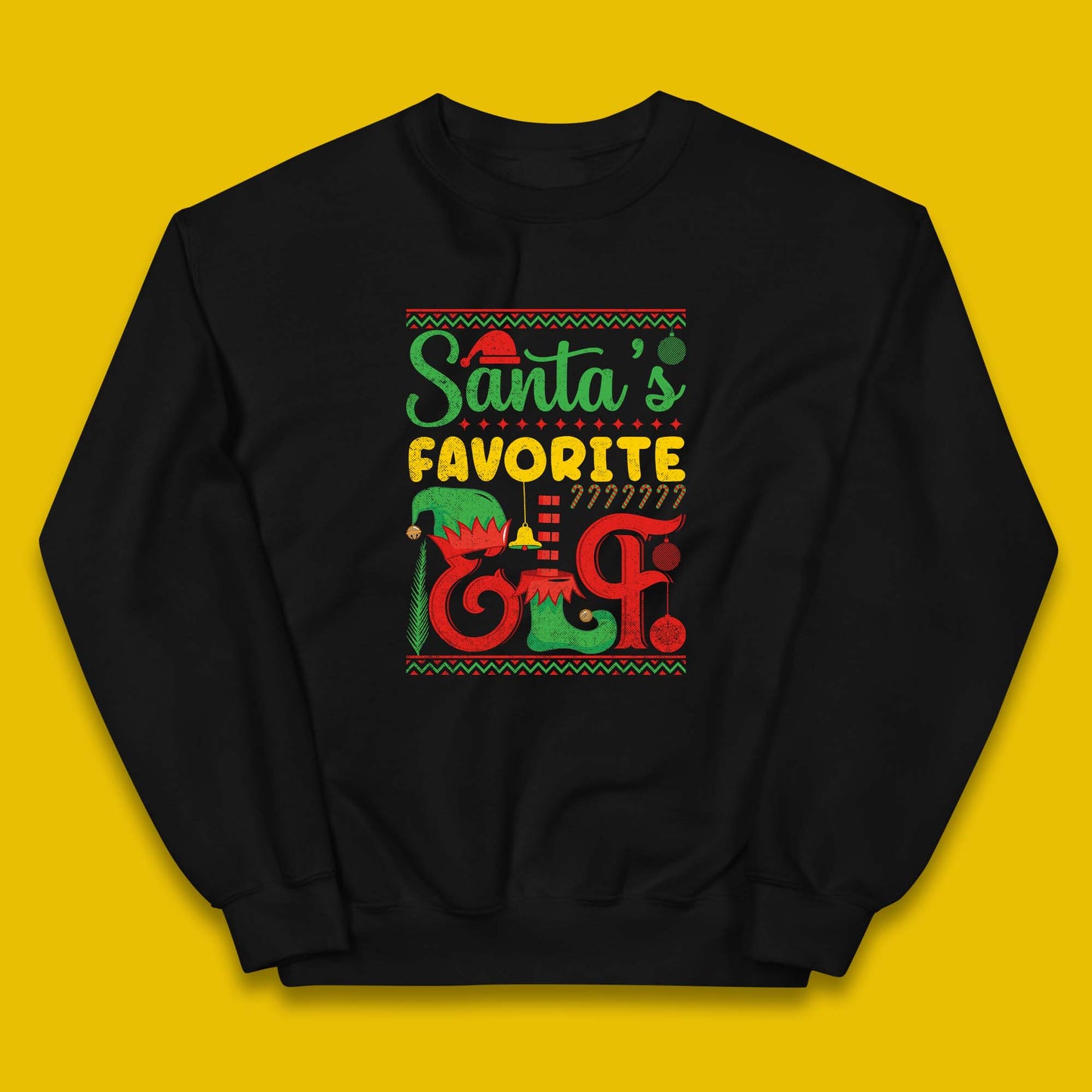 christmas santas favorite elf costume jumper