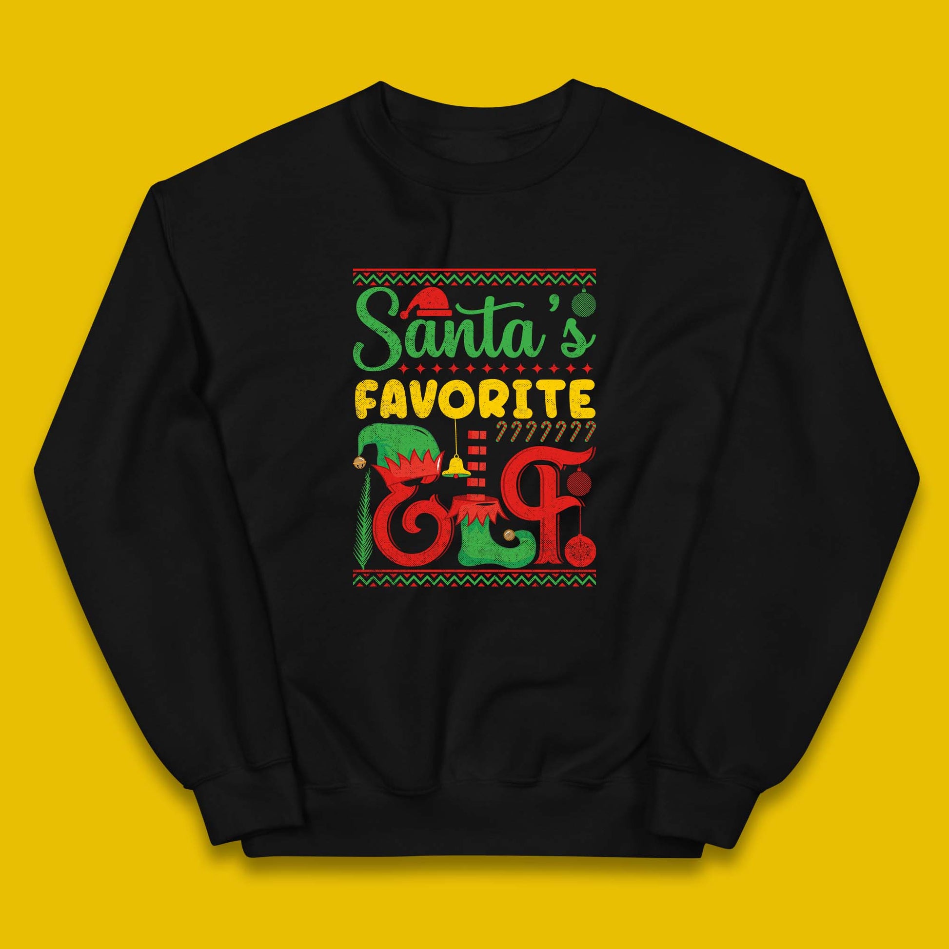 christmas santas favorite elf costume jumper