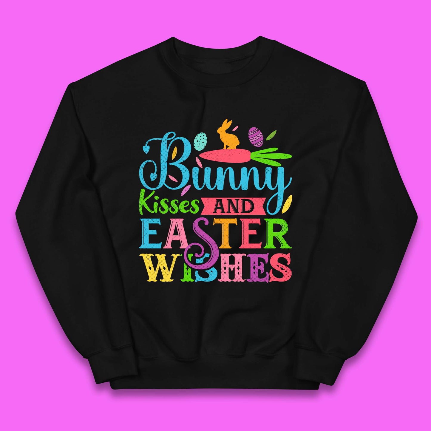 Bunny Kisses And Easter Wishes Kids Jumper