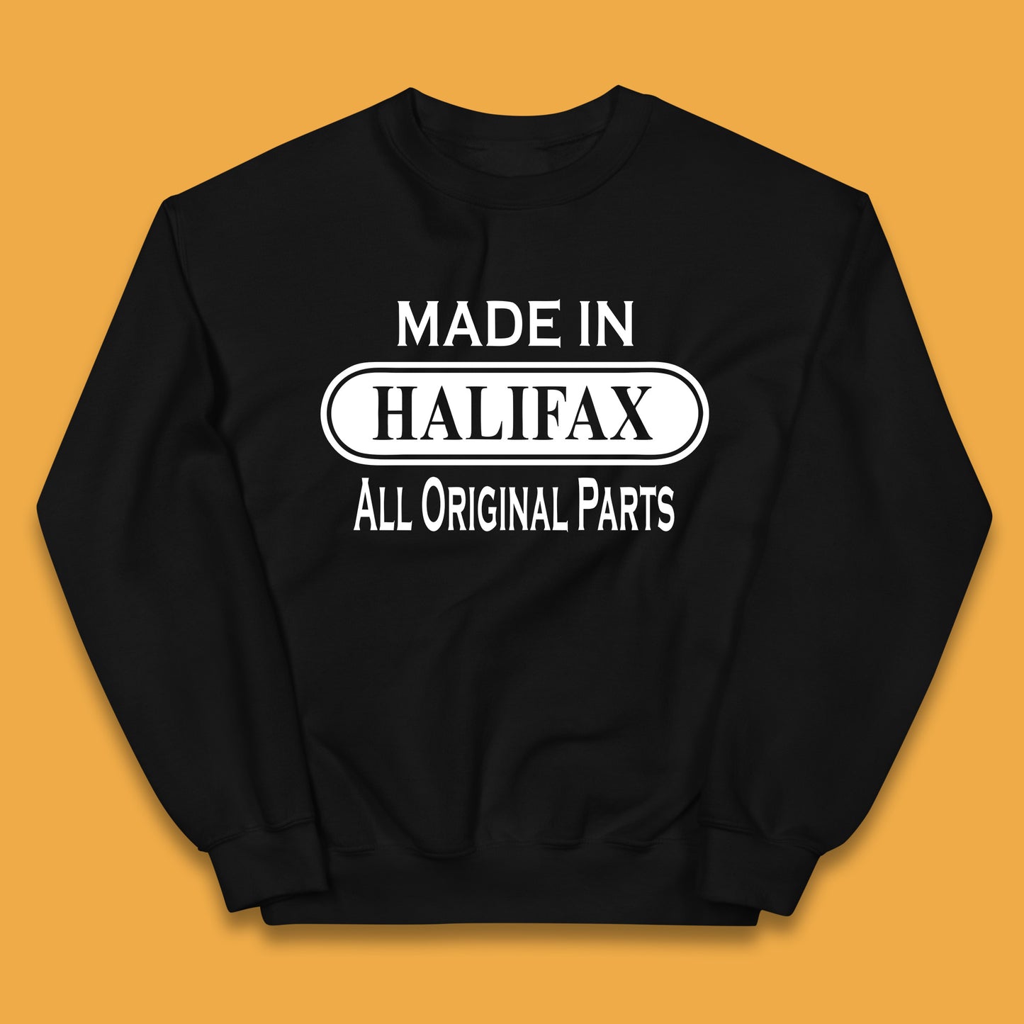 Made In Halifax All Original Parts Vintage Retro Birthday Town in  West Yorkshire, England Gift Kids Jumper