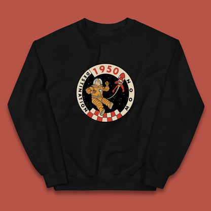 Destination Moon 1950 Astronaut Tintin The Lunar Rocket Retro Comic Space Adventure Kids Jumper